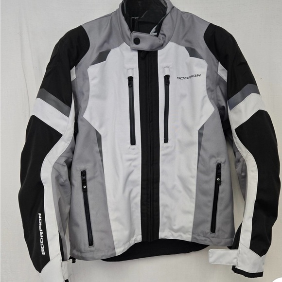 Scorpion Exo Optima Men's Waterproof Armored Riding Motorcycle Jacket Gray Large - Picture 8 of 15